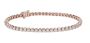 18CT Rose Gold Tennis Bracelet With 3CT Round Brilliant Cut Diamonds