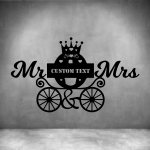 Mr And Mrs 2 With Custom Text - 450MM Grey