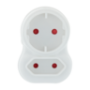 SCE White 2 Way Round Adaptor Plug 16A