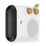 Swan Vertical Or Horizontal Nordic Fan Heater Grey White - White