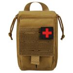 Portable Military First Aid Kit Medicine Bag For Outdoor Survival - Tan