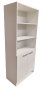 Oxford 5 Shelf 2 Door Book/filing Cabinet 80CM - White