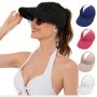 Women Sun Visor Hat Wide Brim Summer Uv Protection Beach Sport Cap For Women Packable Summer Beach Hats