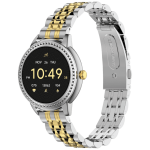 Volkano Ayla Collection Round Smartwatch With 2 Colour Metal Link Strap