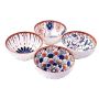 Japanese Style Underglaze Small Bowl Soup Bowl Ceramic Rice Bowl Set Of 4
