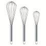 3PCS Egg Whisks 3 Different Sizes Stainless Steel Egg Beaters Egg Blenders For Cooking Baking Kitchen Gadgets Kitchen Stuff Kitchen Accessories Home Kitchen Items