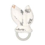 Babes & Kids Little Acorn Woodland Animals Silicone Teether Grey Or White - White Fleece