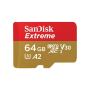 SanDisk Extreme 64GB Microsdxc Uhs-i Memory Card SDSQXAH-064G-GN6MN