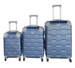 Smte 3-PIECE Travel 27-INCH Luggage Suitcase Set Stylish Light Blue With Keychain