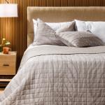 Driftwave Microfibre Printed Quilt Set Natural - King super King 250X270CM