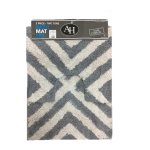 Two Piece Two Tone Bath Mat Grey
