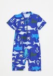 PoP Candy Half Zip One Piece Swimsuit - Blue