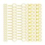 Gold Lobster Clasp Keyring 40PCS For Purse