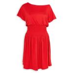 Off-the-shoulder Dress - Red