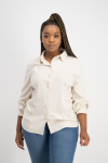 Ava Linen Shirt - Stone - XL