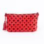 Red Tequila Leather Crossbody Bag - Red Leather