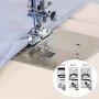 3PCS Rolled Hem Presser Foot Set 3MM/4MM/6MM Sizes - Fit For Brother & Janome Machines Silvery Gray - Essential Sewing Accessories Presser Foot For