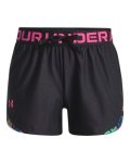 Girls' Ua Play Up Tri-color Shorts - Black Ylg
