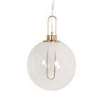 Euphoria Globe Metal & Glass Pendant Gold Chrome - Chrome