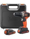 Black+Decker BCD003C2K-QW 18V 21.000 Ipm Hammer Drill With 2 Lithium Batteries 1.5AH And Case