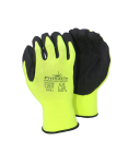 Neon 13G Lime Nylon Shell Black Nitrile Sandy Palm Coat Glove