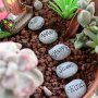 5PCS Gray MINI Resin Stone Set With Perfect Diy Decoration For Decorating Micro Landscapes Garden Fairy Decorations Flower Pots Plant Micro Landscapes Realistic Resin