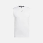 Reebok Men’s Id Train Sleeveless Tech T-Shirt White