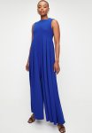 Edit Wideleg Pleated Jumpsuit - Blue