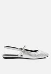 Grand View Slingback - Silver Leather