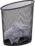 Round Wastebasket - Black