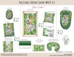 Cot Duvet Bedding Dazzling Bright Safari White And Leaf Set