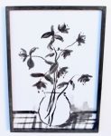 Black & White Vase Black Frame Picture – 2.5X70X50CM