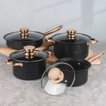 8 PC Pots And Pans Set Non Stick Cookware Sets Non-stick Coated Stainless Steel Cookware Set
