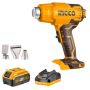 Ingco - Cordless Heat Gun 20V With 3 Nozzle With 4.0AH Battery And Charger