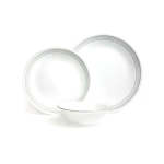 Mystic Grey 12 Piece Dinner Set White