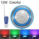 12W LED Stainless Steel Wall-mounted Pool Light Landscape Underwater Light Colorful Light + Remote Control