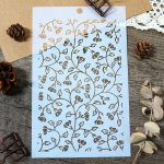 1PC Creamy White Plastic Stencil For Diy Greeting Card & Scrapbooking - Reusable Morning Glory trumpet Flower Embossing Template