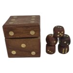 Habitat Wooden Dice Set Small 6 Piece