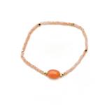 Rose Quartz Boho Beaded Bracelet - Rose Quartz