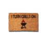 Matnifique Coir Doormat - Turn Grills On Design 700 X 400 X 14MM