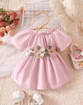 Dusty Pink On Or Off The Sholders Floral Dress
