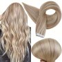 Natural-looking Remy Straight Tape-in Hair Extensions For Women - Versatile & Easy To Apply