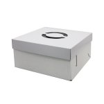 Cake Box Base & Lid With Window Corrugated 12 Inch
