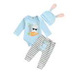 My First Easter Blue Striped Set 6-9M