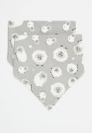 PoP Candy 2 Pack Printed Bib Set - Grey & White