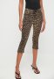 Sissy Boy Cheetah Girl: Mid Waist Peddle Pusher With Front Tie Detail - Animal Print
