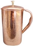 Embossed Copper Jug