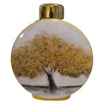 Habitat Decorative Ceramic Jar With Lid Gold Tree 28CM