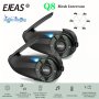 2PCS Ejeas Q8 Motorcycle Mesh Group Intercom Helmet Wireless Headset For 6 Riders Talking At The Same Time Music Sharing Fm Adopts New MESH3.0