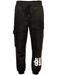Black Graphic Cargo Joggers - M Black